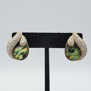 Vintage Butler Earrings Abalone #2299